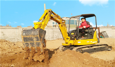 What should I do if a crack occurs in the excavating arm?